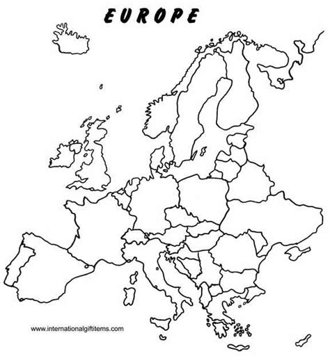 Coloring Map Of Europe For Kids | Europe map printable, European map