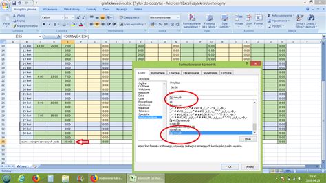 Rozwi Zano Excel Z A Funkcja Sumy Grafik Pracy Excel
