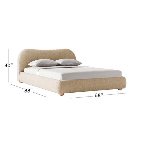 Diana Camel Upholstered Queen Bed Cb2 Uae
