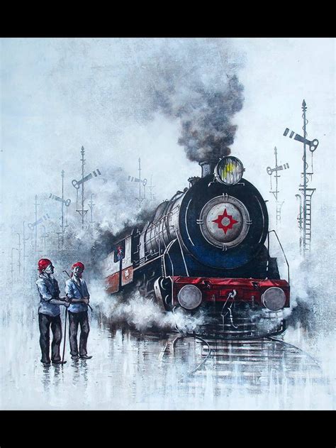 Nostalgia Of Steam Locomotives29print Painting By Kishore Pratim