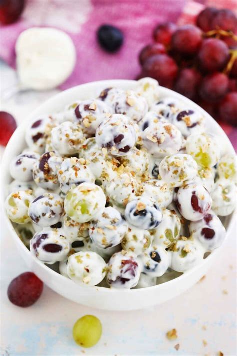 Creamy Grape Salad Recipe Video Sweet And Savory Meals