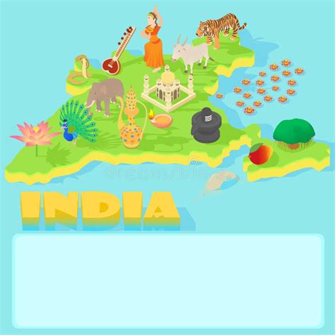 India Map Cartoon Style Stock Vector Illustration Of India 83337216
