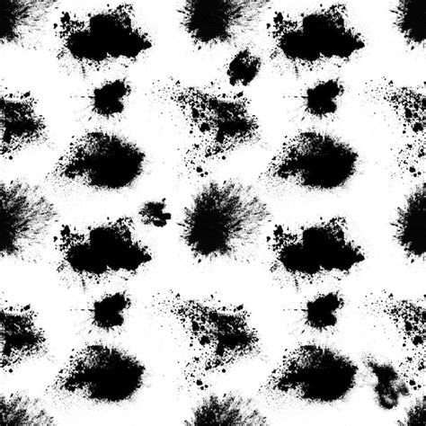 Premium Photo Seamless Pattern Of Black Spots With Splashes Isolated