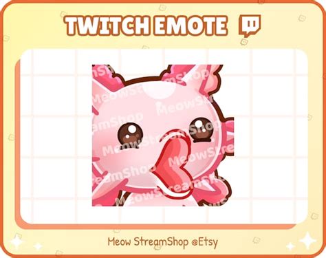 Twitch Emote Cute Axolotl Pog Pogger Excited Happy Wow Etsy