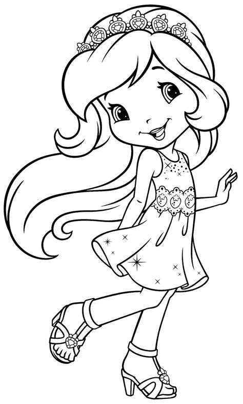 Girl Cartoon Coloring Coloring Pages