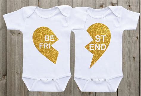 Best Friend Twin Onesies Matching Shirts Twin Outfits Twin