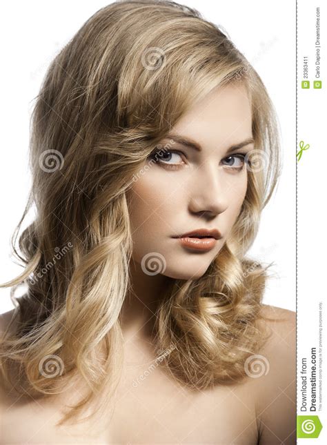 Cute Young Girl With Stylish Hair Stock Image Image Of