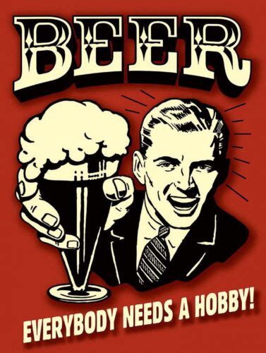 Beer Retro Vintage Style Metal Signplaque Man Cave Shed Bar Pub Ebay