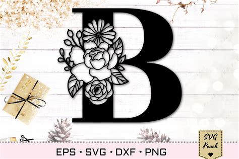 Full Alphabet Floral Monogram Font Initial Svg By Svgpouch Thehungryjpeg