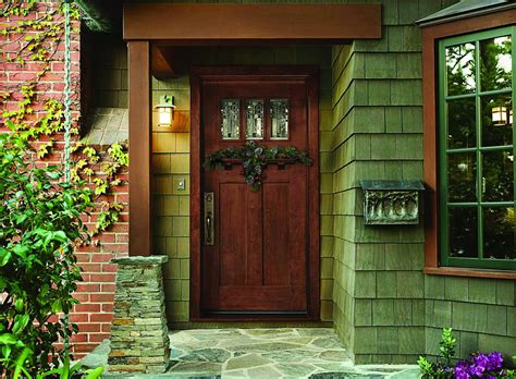 And for the toughest exposures to the weather or where there is no building overhang, consider upgrading with waterbarrier ® technology. Holiday Front Door Decor | Craftsman door, Craftsman style ...