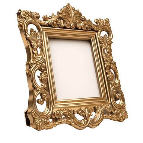 Photo Frame Vintage Gold Border Photo Frame Gold Frame PNG