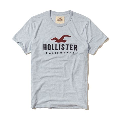 Lyst Hollister Crew Graphic Tee In Blue For Men