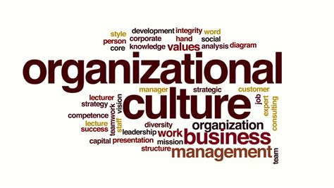 Organizational Culture Animated Word Cloud Stock Footage Video 100