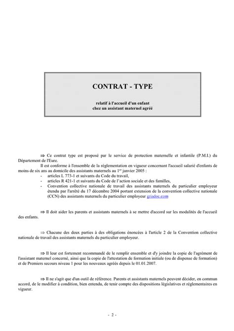 Modèle de lettre assistante maternelle agréé DOC PDF page 2 sur 21