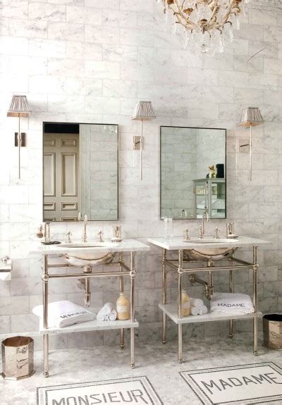 Our dash faucet and towel hook, watt sconces and gotham towel look dashing in a dc bath by… Grafitti in the Bath | The Perfect Bath