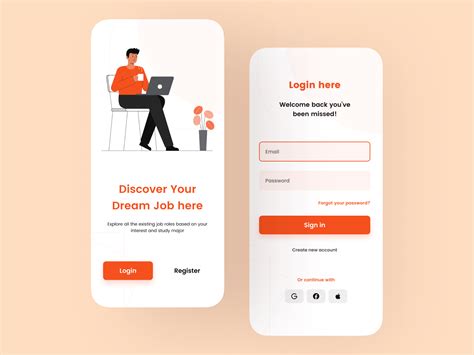 Onboarding Login Register Mobile App Uiux Design On Behance