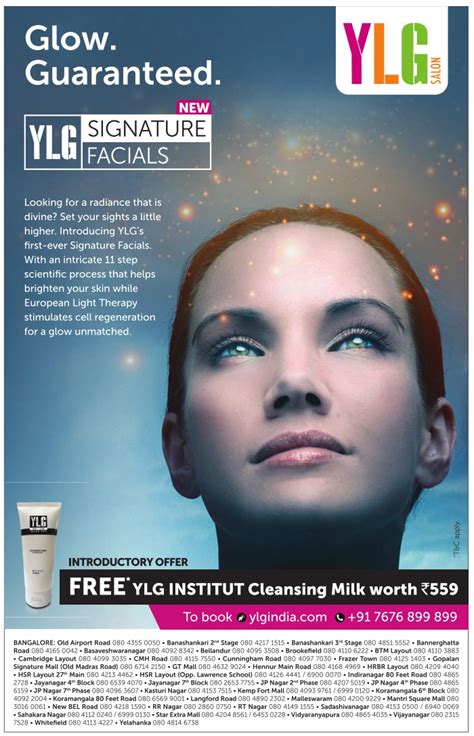 Ylg Salon Glow Guaranteed Signature Facials Ad Advert Gallery