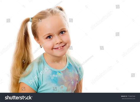Eight Years Old Girl Isolated On Foto Stok 772062340 Shutterstock
