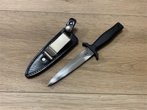 Vintage Gerber Mark 1 Fixed Blade Dagger Boot Knife W Black Sheath
