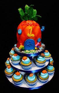 Spongebob S House Cupcake Tower Spongebob Birthday Cake Spongebob