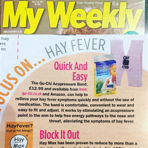 Ultimately, hay fever is an allergic reaction to pollen. Qu-Chi Acupressure Band featured in this weeks | Hay fever ...