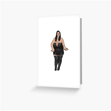 Strict Bbw Dominatrix With Very Large Breasts Greeting Card By Pinupsandpulp Redbubble