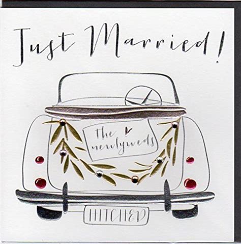 Just married auto frisch verheiratet auto geldgeschenke. Glückwunschkarte zur Hochzeit im eleganten Belly Button ...