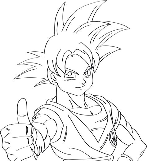 Free dragonball z coloring pages. Goku Super Saiyan God Lineart Test With Tablet by ...