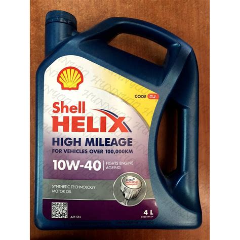 Shell Helix High Milleage 10w40 4l Shopee Malaysia