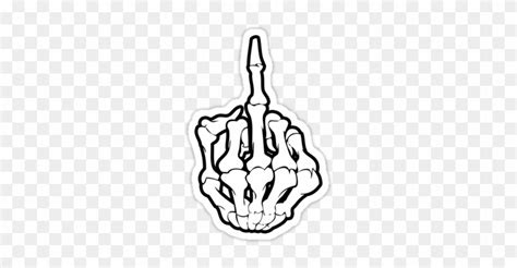 Middle Finger Drawing Middle Finger Skeleton Full Size Png Clipart