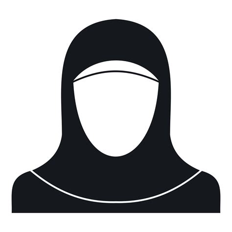 Muslim Women Wearing Hijab Icon Simple Style 14738581 Vector Art At
