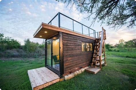 20ft Shipping Container Home With Rooftop Deck Floor Plan