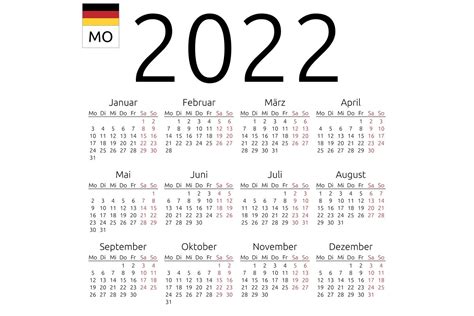 2022 Germany Calendar With Holidays 2022 Year At A Glance Calendar