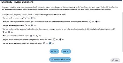 Jun 03, 2020 · in the list above, notice the second bullet point: Certify TN Unemployment Claim - Weekly Claim Certification ...