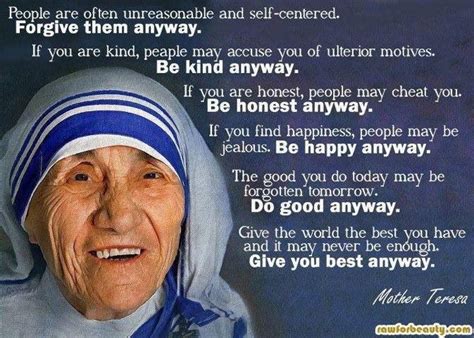 Do it anyway media type : Mother Teresa | Mother teresa quotes, Mother teresa prayer ...