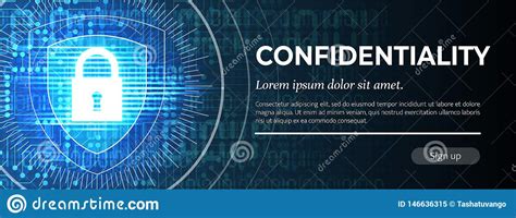 Confidentiality The Blue Modern Safety Background Vector Stock