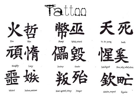 Chinese Symbol Tattoos And Meanings Tattoos Book Tattoos Designs