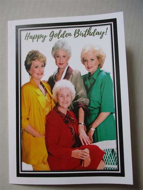The Golden Girls Birthday Card Golden Girls T The Golden Etsy
