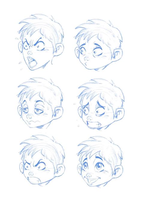 How To Draw Face Expressions Cartoon ~ Drawing Cartoon Facial