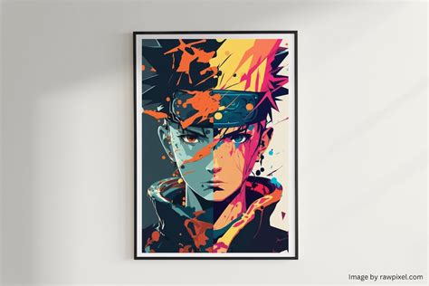 Printable Naruto Pop Art Poster Digital Download Colorful Etsy