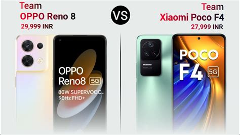Oppo Reno 8 Vs Xiaomi Poco F4 5g Poco F4 5g Vs Oppo Reno 8 ⚡ Youtube