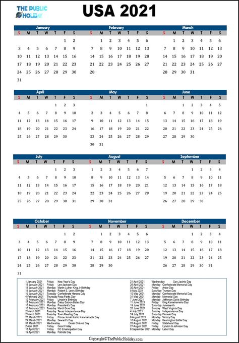 holidays  calendar public national federal bank