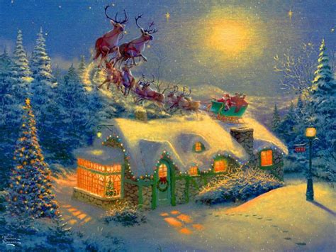 Thomas Kinkade Christmas Wallpapers Top Free Thomas Kinkade Christmas