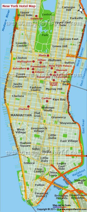 List Of Hotels In New York Map Of New York Hotels New York Hotels
