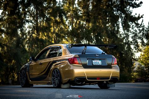 Beast Mode On Custom Gold Debadged Subaru Wrx — Gallery