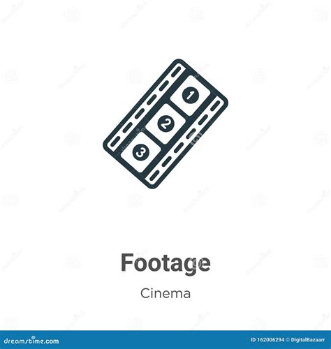 Footage Vector Icon On White Background Flat Vector Footage Icon