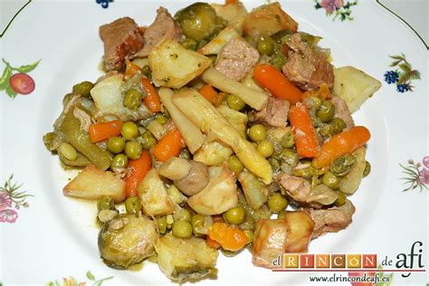 Menestra de verduras con carne de ternera