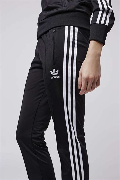 Lyst Topshop Firebird Track Pant Trousers By Adidas Originals In Black