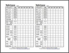 printable yahtzee score sheets yahtzee score sheets