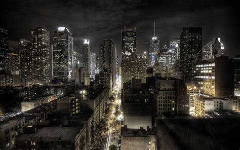 Fond Décran New York Les États Unis Damérique Nuit Vue De Dessus